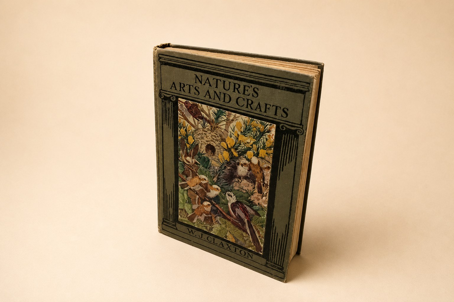 Nature's Arts and Crafts by W. J. Claxton, Wells Gardner Darton, c.1910s, hardback with London County Council prize label