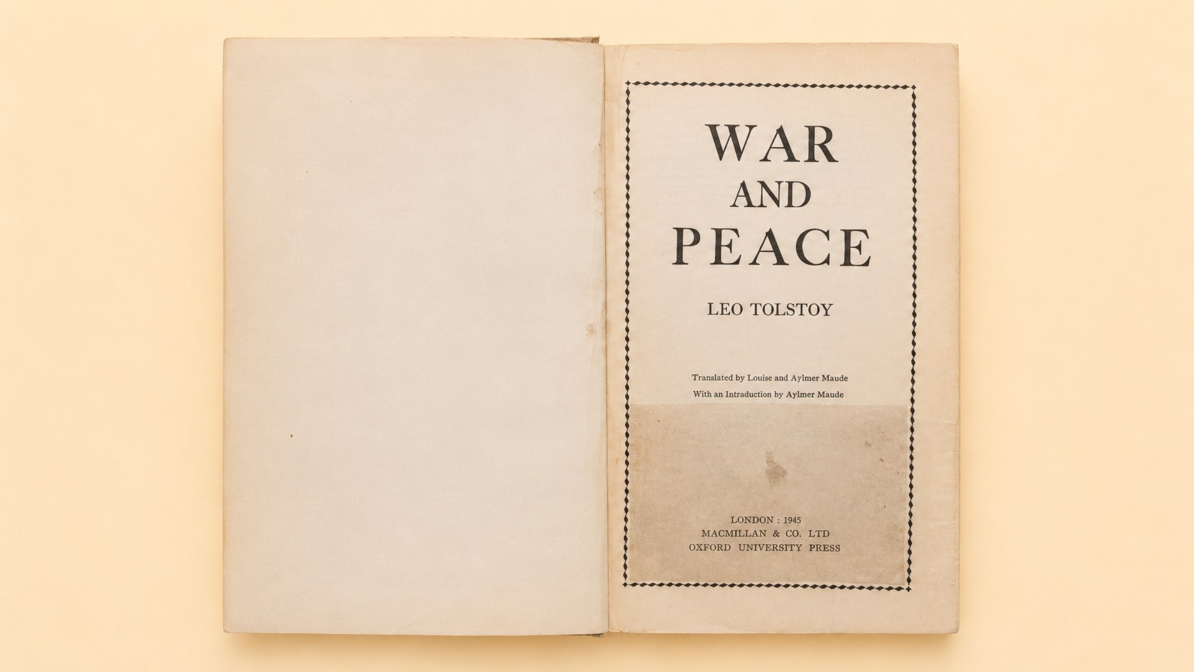 War and Peace — view 5